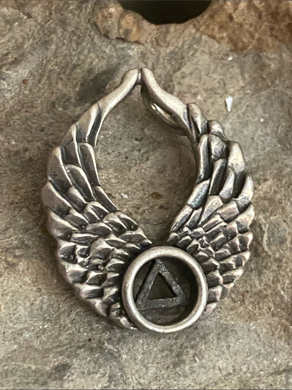 Vintage Sterling Silver Alcoholics Anonymous by Janice F. Pendant